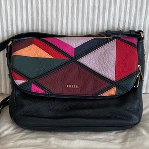 FOSSIL Large Preston Crossbody (black multi)